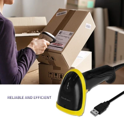 Afbeelding van Qoltec Bedrade laserscanner 1D USB.
