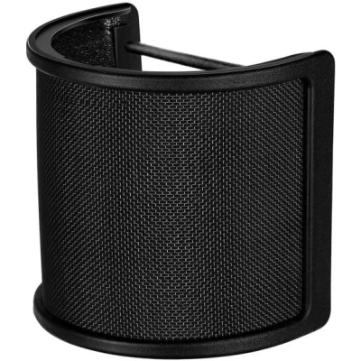 Image de Filtre anti Pop Micro, Tuloka Antipop pour bird UM1 Microphone Écran vent avec Couche de Mousse Studio d&#039;Enregistrement Micros, Noir