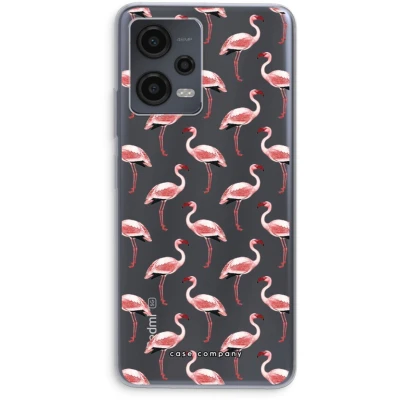 Afbeelding van Case Company® hoesje geschikt voor Xiaomi Redmi Note 12 Flamingo Soft Cover Telefoonhoesje Bescherming aan alle Kanten en Schermrand