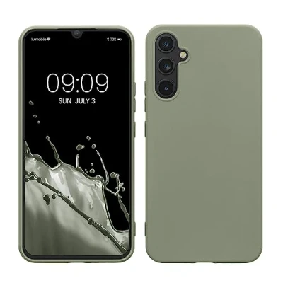 Afbeelding van kwmobile telefoonhoesje geschikt voor Samsung Galaxy A34 5G Hoesje smartphone Back cover in grijsgroen