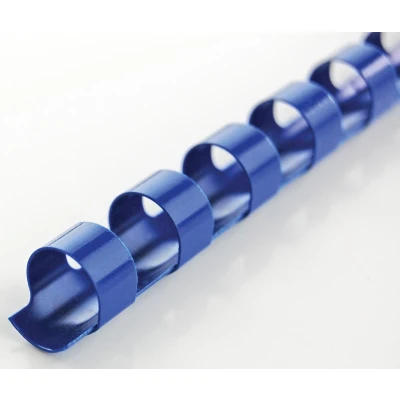 Afbeelding van Bindrug GBC 10mm 21rings A4 blauw 100stuks