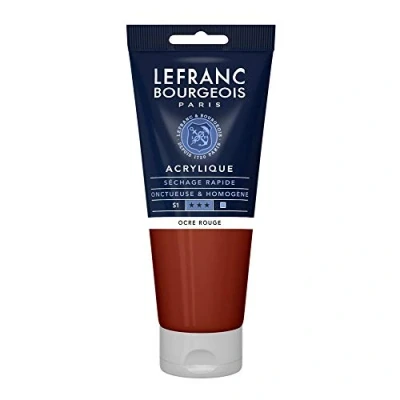 Afbeelding van Lefranc Bourgeois fijne acrylverf, Tube 200 ml, okerrood