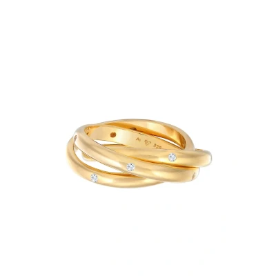 Afbeelding van Elli Design Ring goldcoloured, Dames, Maat: 54, Gold coloured