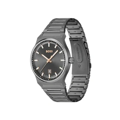 Afbeelding van BOSS Candor Horloge, Heren, Maat: One Size, Grey