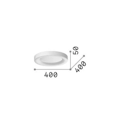 Afbeelding van Ideal Lux plafondlamp Planet, wit, Ø 40 cm, metaal