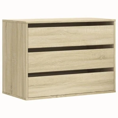 Afbeelding van vidaXL Ladekast 80x41x58 cm bewerkt hout sonoma eikenkleurig