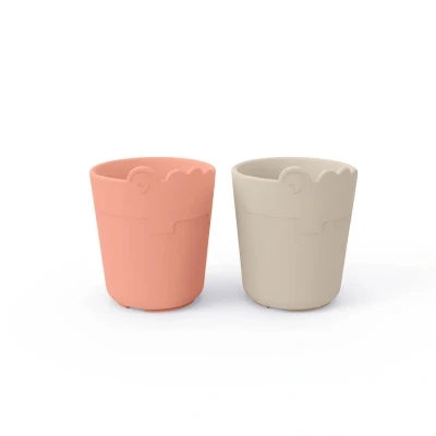 Afbeelding van Done By Deer Beker Mini Mug Croco Sand/Coral 2st