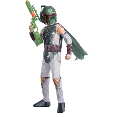 Afbeelding van Rubies Star Wars Kostuum Boba Fett Jongen Groen, Bruin, Grijs Maat 128 Carnavalskleding Verkleedkleding