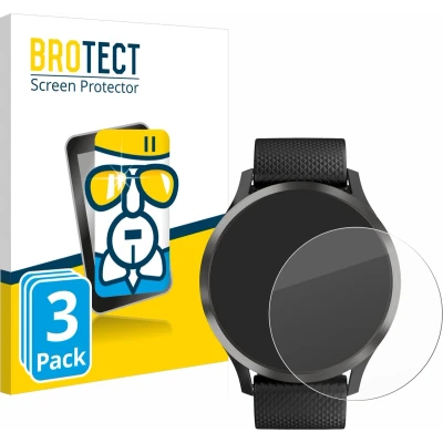 Afbeelding van BROTECT Screenprotector voor Garmin vivomove HR Folie Beschermfolie Beschermglas transparant (3 Stuks)