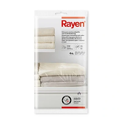 Afbeelding van Rayen Zakken voor mottendekens Geurwerende mottenbescherming Stofdicht Bescherm je beddengoed en dekens Pak van 4 stuks 110 x 50 20 cm