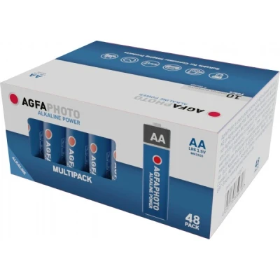 Afbeelding van Agfaphoto alkalinebatterij, mignon, AA, LR06, 1,5 V voeding, doos (48 stuks)