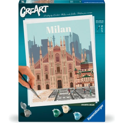 Afbeelding van Ravensburger CreArt Colorful Milan Schilderen op nummer voor volwassenen