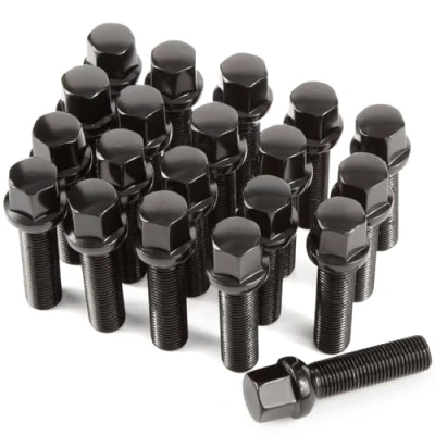 Afbeelding van GAsuppply 20 stuks wielbouten M14 x 1,5 met SW17 mm kogelkop diameter 40 voor aluminium velgen en bandenwissel compatibel Audi VW Skoda Mercedes Benz