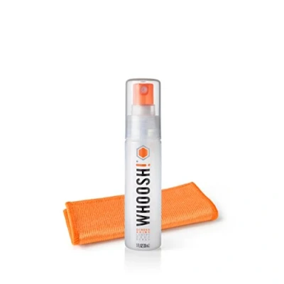 Afbeelding van WHOOSH! Schermreinigingsspray, 30 ml fles + 1 microvezeldoek, reiniger voor autolens, laptop, iPad, MacBook, telefoon, horloge, bril, reinigingsset