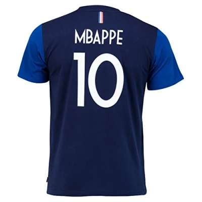 Afbeelding van Equipe de France Football FFF T shirt Kylian MBAPPE officiële collectie, maat heren