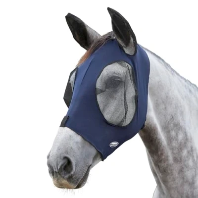 Afbeelding van Weatherbeeta Vliegenmasker Deluxe Stretch Bug met Oren Navy/Zwart Mini