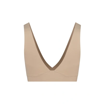 Afbeelding van Bye Bra Bh Top Diep Uitgesneden, Brede Schouderriem, Verwijderbare Vulling, Borststeun, Beugelloze Bh, Sclupting Shapewear, Beige, S