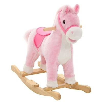 Afbeelding van Hobbeldier Paard 65X32X58 Cm Pluche Roze