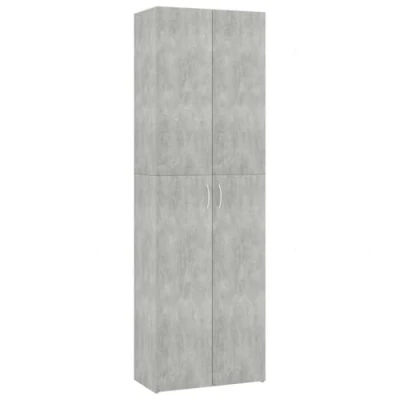 Image de vidaXL Armoire de bureau Gris béton 60x32x190 cm Bois d&#039;ingénierie800301