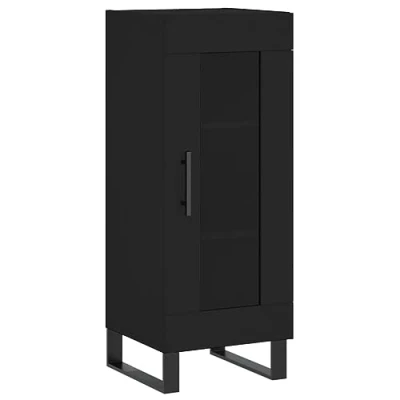 Image de vidaXL Buffet Noir 34,5x34x90 cm Bois d&#039;ingénierie812412