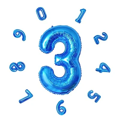 Afbeelding van Enorme folieballon voor verjaardagsfeest, oudejaarsavond decoratie, bedrijfsfeest (blauw #3)