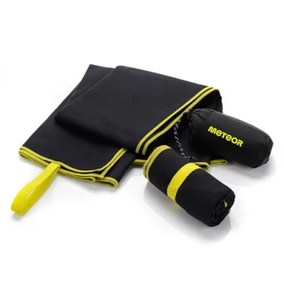 Afbeelding van Microvezelhanddoeken, sporthanddoek, badhanddoek, strandlaken, zeer absorberend, sneldrogend en zacht, compact, voor fitness, sauna, sport (zwart, L 80 x 130 cm)