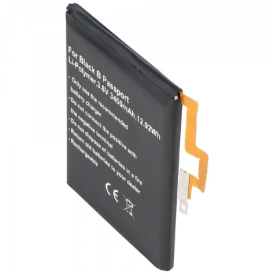 Afbeelding van Accu geschikt voor Blackberry Passport, Li Polymer, 3.8V, 3400mAh, 12.9Wh, ingebouwd, zonder gereedschap