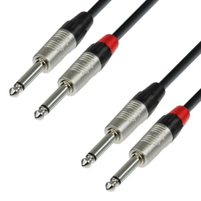 Afbeelding van Adam Hall Cables 4 STAR TPP 0150 audiokabel REAN 2 x 6,35 mm jack mono op 1,5 m
