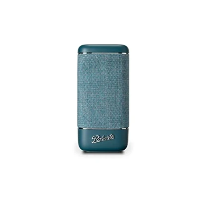 Afbeelding van Roberts Beacon 325 Bluetooth luidspreker, draagbaar, oplaadbaar, batterijduur 12 uur, twee passieve basradiatoren, vintage design, bluetooth, streaming, AUX ingang, zonnegeel