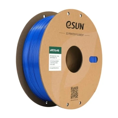 Afbeelding van eSUN PETG filament 1,75 mm, ePETG + HS voor 3D printers, hoge snelheid, maatnauwkeurigheid +/ 0,05 spoel van 1 kg (2,2 lbs) snel printen, effen blauw