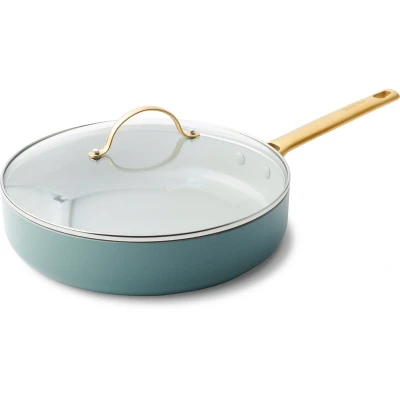 Afbeelding van Greenpan Padova Smokey Blue Stoofpan Met Keramische Antikleeflaag + Deksel 28cm