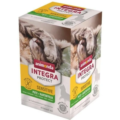 Afbeelding van 6x100g Protect Adult Sensitive Schaaltje Kalkoen &amp; Aardappel animonda Integra Kattenvoer