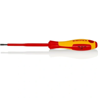 Image de KNIPEX 98 20 35 Tournevis pour vis à fente isolé plusieurs composants, testé VDE, bruni 202 mm