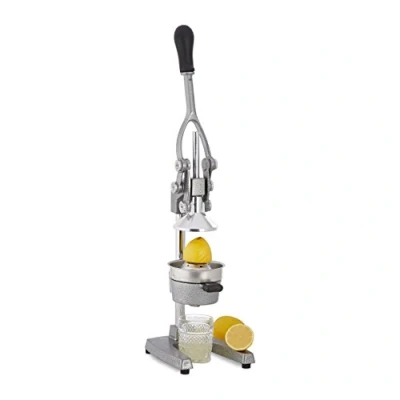 Afbeelding van Relaxdays fruitpers handmatig met hendel professioneel premium citruspers zilverkleurig