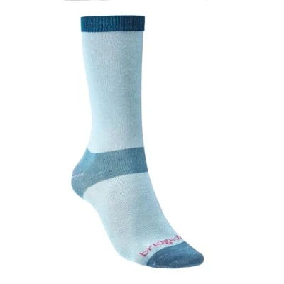 Afbeelding van Bridgedale Liner Coolmax Crew 2 pack Lichtblauw/Donkerblauw Dames (44 46), footies of sneakersok, paar