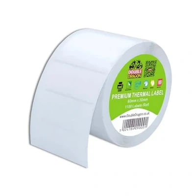 Afbeelding van Double Dragon, Set van 1000 zelfklevende directe warmte isolerende etiketten voor Zebra, Munbyn, Rollo, TSC, Toshiba, Citizen, LP2844, GK420D, ZD420, ZP450, 60 x 30 mm