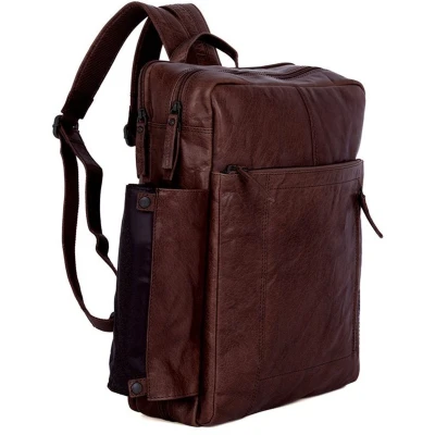 Afbeelding van Leather Backpack Jonathan Dark brown