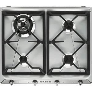 Afbeelding van Smeg Sr964xgh Kookplaat Gas 60 Cm 4 Branders Met Thermokoppelbeveiliging Inox