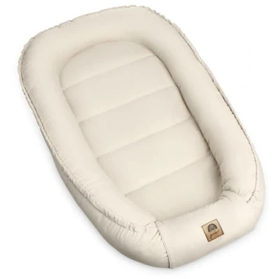 Afbeelding van PIMKO Babynestje Babynestje, 2 zijdig knuffelnest, voor zuigelingen en pasgeborenen, 100% katoen, geschikt thuis, 55 x 90 cm, beige met klep