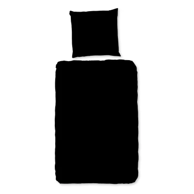 Afbeelding van Pure Dekbedovertrek &quot;uni dessin&quot; Zwart (135x200 cm) Microfiber