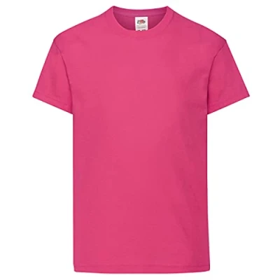 Afbeelding van Fruit of the Loom T shirt met korte mouwen voor heren, Fuchsia