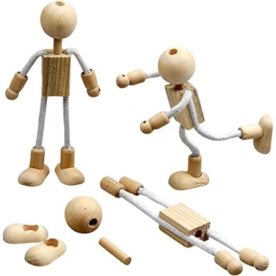 Afbeelding van Flexi figuur, h: 12 cm, 4 sets, gemengd hout