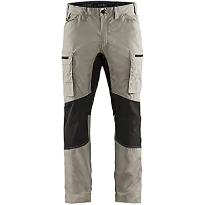 Afbeelding van Blaklader Service werkbroek met stretch 1459 1845 Stone/Zwart D84