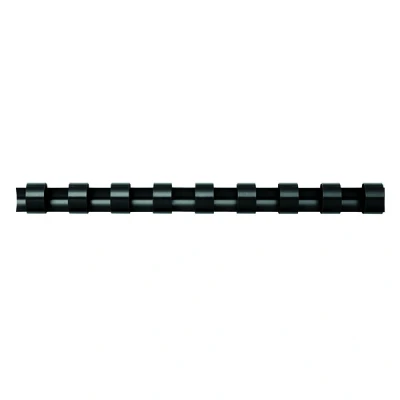 Image de Fellowes Baguettes de reliure plastiques, rondes, noir, 12mm, noir pqt 100
