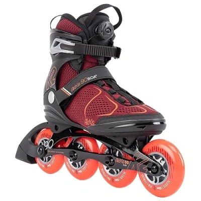 Afbeelding van Alexis 90 BOA Inline Skates Dames Burgandy Orange 600 8 Rood In Line