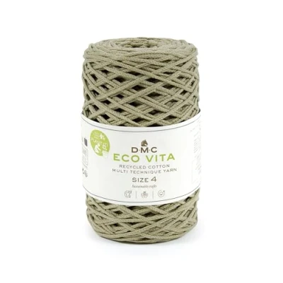 Image de DMC Fil NOVA VITA 4 Crochet Maillage Macramé en coton recyclé Étiquette avec graines réelles à planter 250 g 200 m