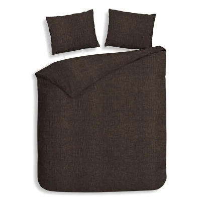 Afbeelding van Heckettlane Franela Dekbedovertrek Lits jumeaux 240x200/220 cm Coffee Quartz
