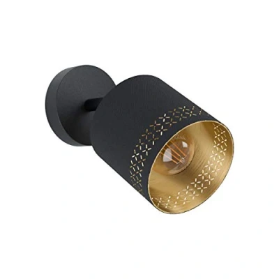 Afbeelding van EGLO Esteperra Spot E27 Ø 12 cm Zwart/Goud