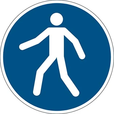 Image de Pictogramme adhésif de marquage au sol avec symbole Piéton