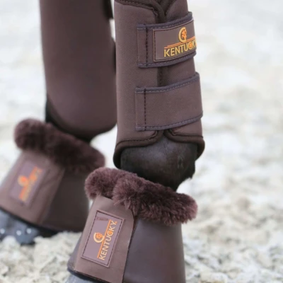 Afbeelding van Kentucky Horsewear Brushing Boots Bruin 3D Spacer Maat L